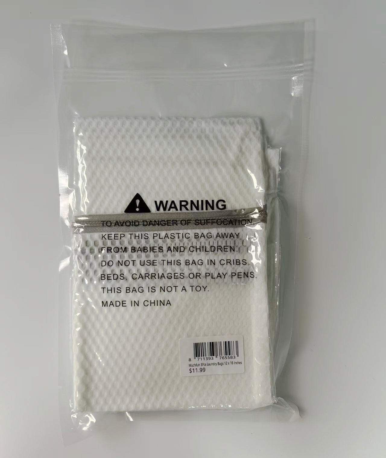 Muchfun 3Pcs Durable Honeycomb Mesh Laundry Bags for Delicates 12 x 16 Inches (3 Medium)