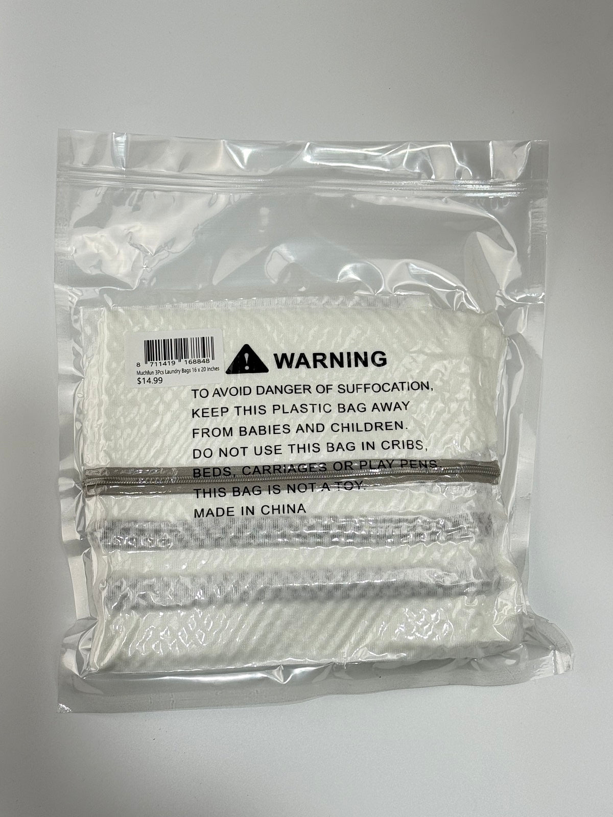 Muchfun 3Pcs Durable Honeycomb Mesh Laundry Bags for Delicates 16 x 20 Inches (3 Large)