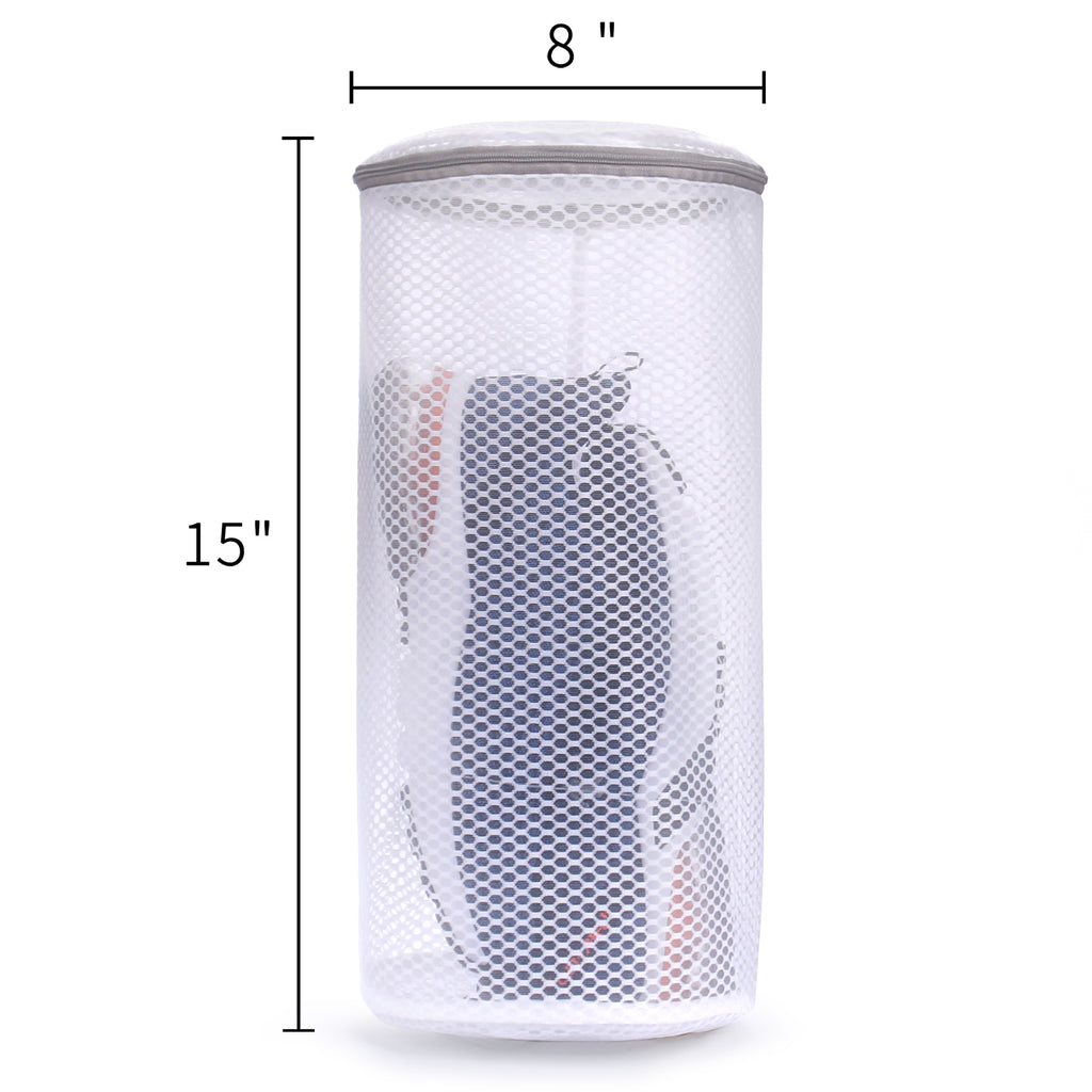 Muchfun 2Pcs Shoes Washing Machine Bag, Honeycomb Mesh Laundry Bags for Sneaker Cleaning 8 x 8 x 15 Inches