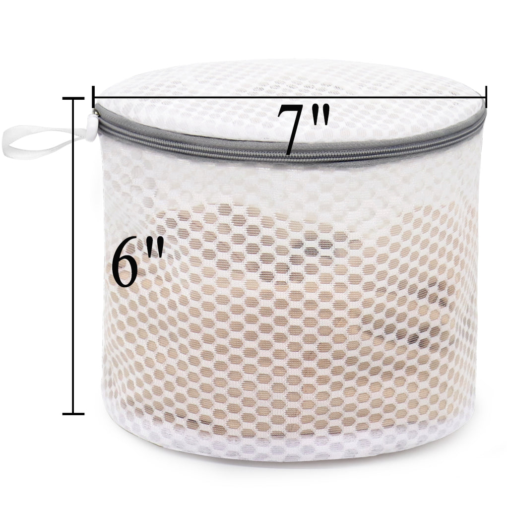 Muchfun 3Pcs Durable Honeycomb Mesh Laundry Bags for Delicates, Lingerie Wash Bag 7 x 7 x 6 Inches
