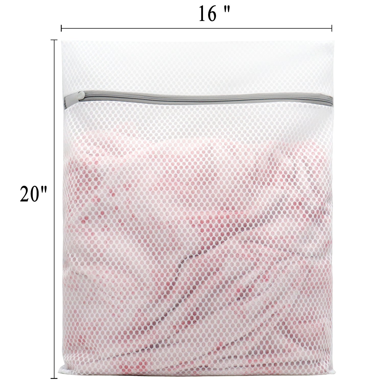 Muchfun 3Pcs Durable Honeycomb Mesh Laundry Bags for Delicates 16 x 20 Inches (3 Large)